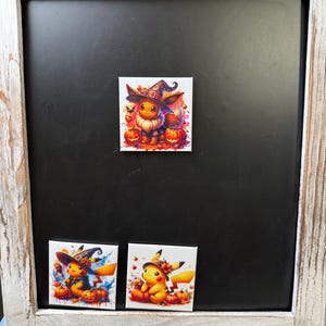 Eevee Witch design | Halloween handmade magnet | Fun gift for her, kids and collectors