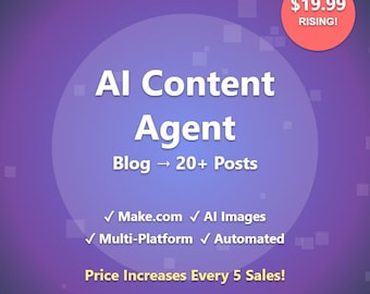 Agente de IA para la creación de contenido: automatización de blogs y redes sociales / Genera más de 20 publicaciones semanales