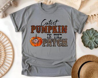 Custom Cutest Pumpkin in the Patch T-Shirt: Cozy Fall Tee