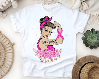 Pink Ribbon Breast Cancer Awareness Shirt: Sublimated Distressed Tee