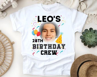 Custom Photo Birthday Shirts: Personalized Face Name Tee
