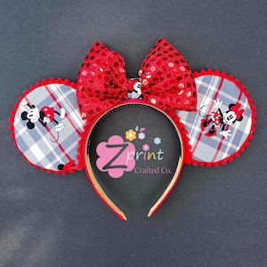 Mickey and Minnie Mouse Ears: Classic Handmade Headband