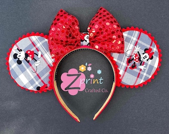 Mickey and Minnie Mouse Ears: Classic Handmade Headband