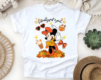 Vintage Fall Minnie Mouse Inspired T-Shirt: Sublimated Cozy Autumn Tee
