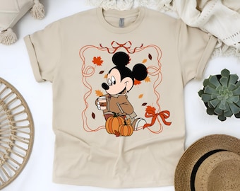 Mickey and Friends Fall Inspired Shirt, Mickey Fall Shirts, Comfort Colors, Gildan Shirts, Mickey Minnie Fall Shirt, Family Vacation Shirts