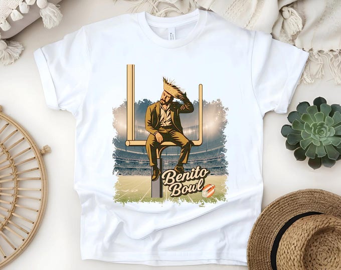 Featured listing image: Vintage Benito Bowl T-Shirt, Bunny Super Bowl Shirt, Super Bowl 2026, Benito Bowl 2026 T-Shirt