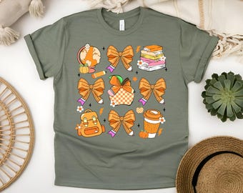 Fall Teacher Shirt: Pencil Bow Coquette - Gildan or Comfort Colors