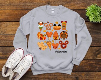 Custom Sublimated Vintage Fall Disney Inspired Treats T-Shirt: Cozy Disney Inspired Autumn Tee