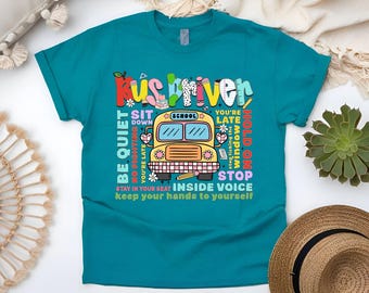 School Bus Driver Shirt: Gildan or Comfort Colors - Bus Rules