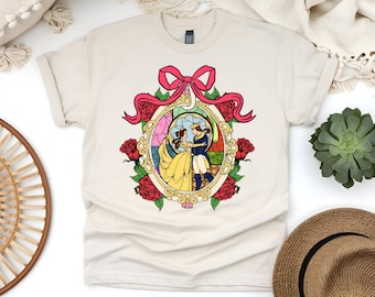 Beauty and the Beast Disney Inspired Shirt, Belle Disney T-Shirt, Unisex Cotton Tee, Custom Disneyland and Disney Gift, Disney Character