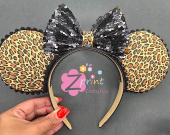 Animal Print Mouse Ears - Handmade Animal Kingdom Inspired