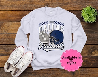 Vintage All Team Football Sweatshirt, Unisex Football Shirt, Game Day Crewneck, Football Team Fan Gift, Football Season 2025