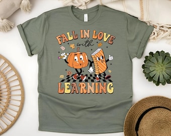 Fall Teacher Shirt: Pumpkin Design, Gildan or Comfort Colors