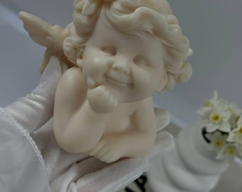 Cherub Angel Candle, Baby Angel Statue, Romantic Home Decor, Mother's Day Gift