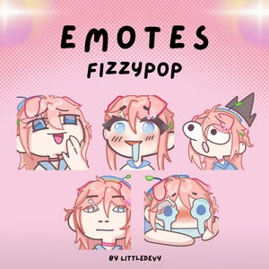 Custom Premium Emotes | Twitch Emoji for streamer | youtube, Twitch, Discord | Cute Chibi anime style | Kawaii Style