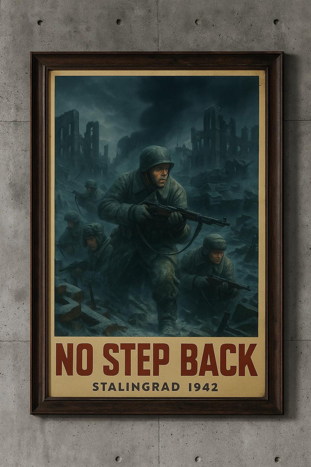 Stalingrad Winter 1942 WWII Poster – “no Step Back” – Eastern Front ...