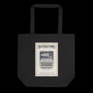 Enigma Machine Tote Bag — Bletchley Park — WW2 Codebreaker Gift — Alan Turing — Cryptography Gift — History Teacher Gift — Book Bag
