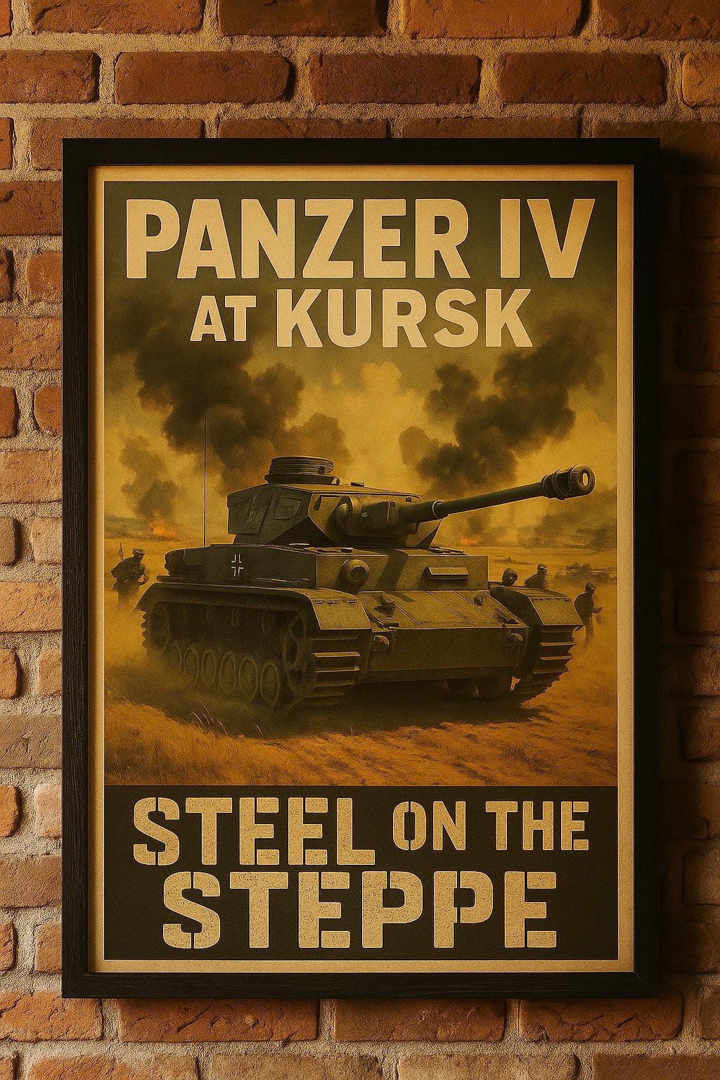 Panzer Poster Panzer IV at Kursk WWII Poster – Steel on the Steppe | Vintage Military ...