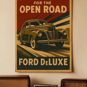 Plaque Métal Ancienne Reproduction Packard 1940 - 8x12 Pouces, Aluminium, Brillant, Made USA, "No Soliciting"