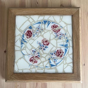 Trivet, mosaic, crockery, vintage, epoxy resin, second hand