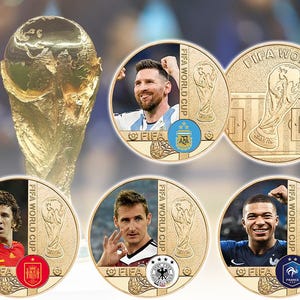 1998-2022 Weltmeister Set/ Challenge Münze / Fußball Glücksgeschenk / personalisiertes Geschenk / Geschenk für Ihn / Geschenk für Paare