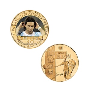Lionel Messi National Mannschaft Gedenkmünze / Challenge Münze / Fußball Glücksgeschenk / personalisiertes Geschenk / Geschenk für Paare / Geschenk für Ihn