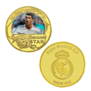Ronalo Real Madrid Gedenkmünze / Challenge Münze / Fußball Glücksgeschenk / personalisiertes Geschenk / Geschenk für Ihn / Geschenk für Paare