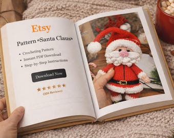 Weihnachtsmann Amigurumi Häkelanleitung | Weihnachtspuppe PDF Nähanleitung