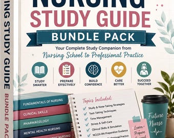 Nursing Study Guide Bundle Nursing Student Ebooks School Success