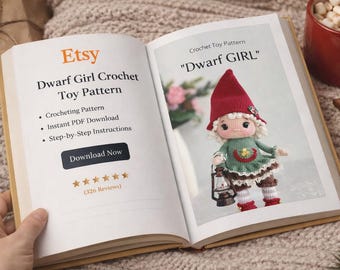 girl Häkelanleitung PDF Amigurumi Doll Toy Pattern Süßes Gnome Girl häkeln Schritt für Schritt Anleitung Instant Download