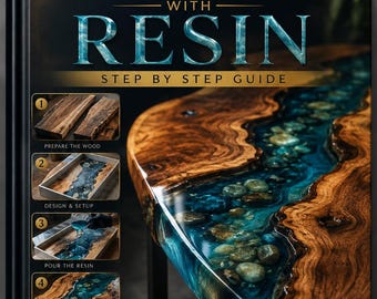 Resin River Table Making Book: Woodworking & Epoxy DIY Guide (PDF Download)
