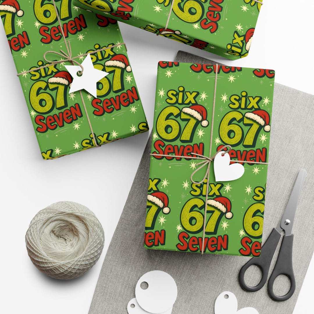 67 Rapping Paper 67 Wrapping Paper Rolls, Funny Christmas Wrapping Sheet, 6-7 Gift Wrap ...