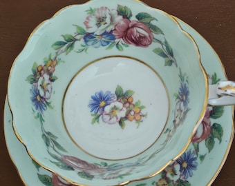 Vintage Paragon Teacup and Saucer, Bone China, Double Warrant made in England