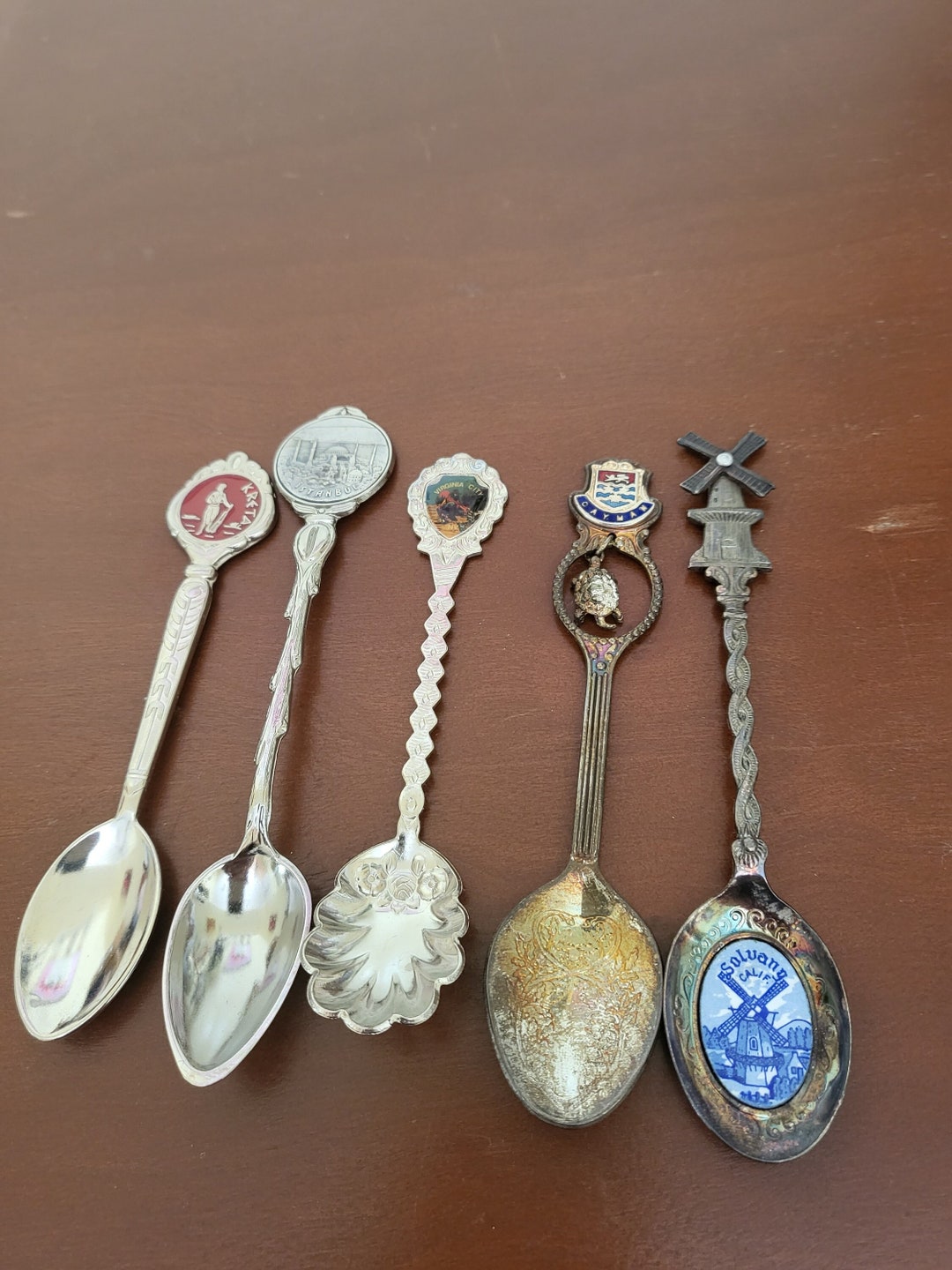 Vintage Souvenir Spoons Collectible Set of 5 Spoons Kreta Etsy