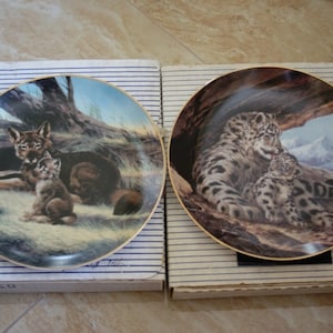 Last Of Their Kind Series Collector Plate - Set of 2 Plates Decorative Plate Collectible Plate, gift for him, man cave Wild Animal Plates