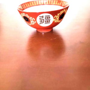Vintage Taiwan porcelain Rice Bowl, Serving Asian Oriental Dish