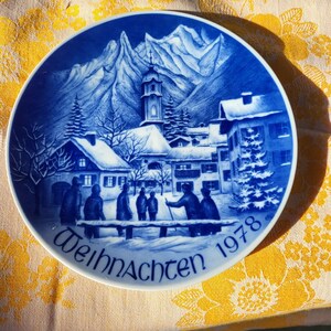 1978 Bareuther Christmas Weihnachten Teller MITTENWALD