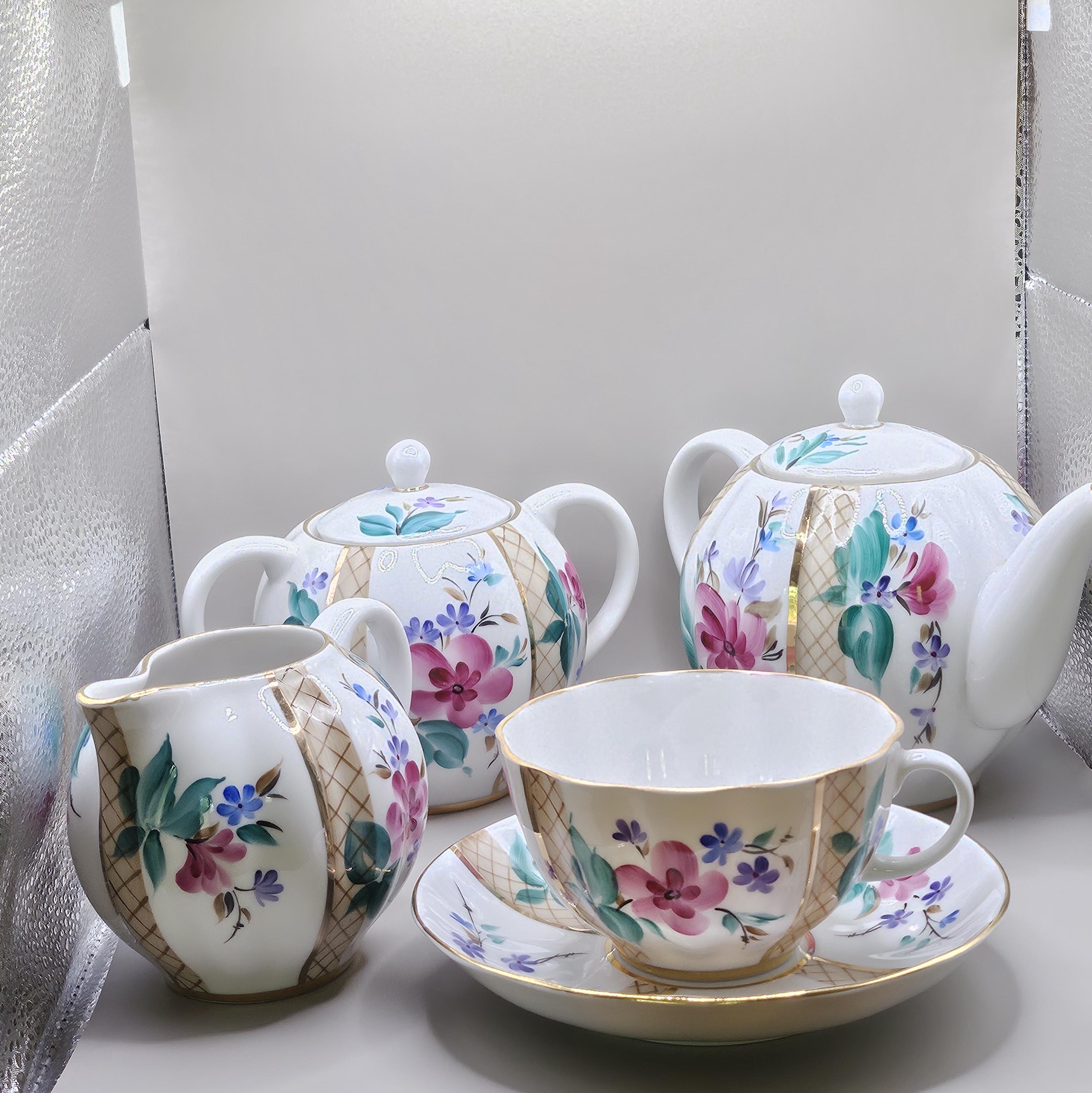 ポット　ロモノーソフ No.7808/7809「ロモノーソフのシュガーポット / カップ