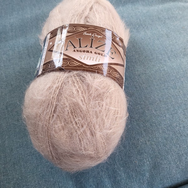 Fil d'or Alizé Angora ; 1 pelote de laine douce ; Fils à tricoter; fil acrylique/mohair/laine