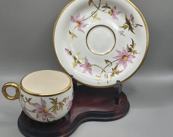 Antique Stouffer Hand-painted Plates • Art Nouveau Bavaria 