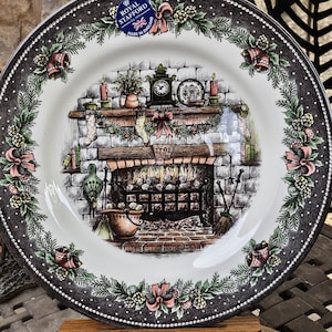 Royal Stafford Christmas Eve Fireplace Dinner Plate