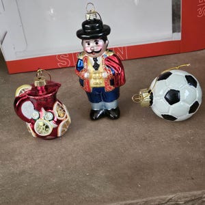 Classic Glass Ornaments - SPAIN; set of 3 ornaments