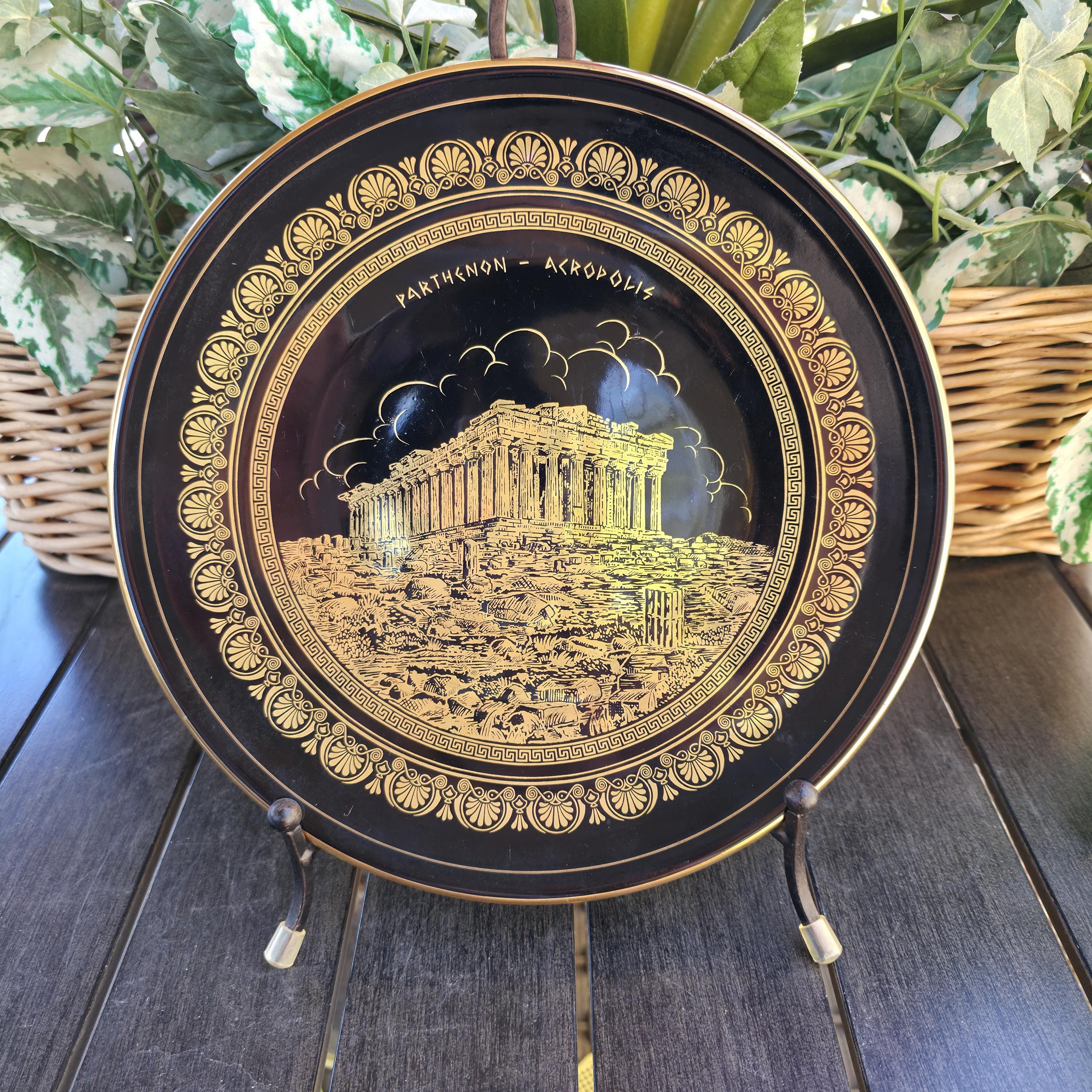I.SPYROPOULOS ギリシャ 24K GOLD 飾り皿　灰皿 Spyropoulos - Etsy