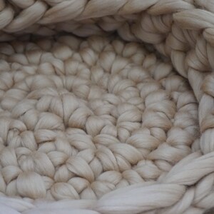 Chunky Knit Wool Cat Bed: Handmade Cozy Pet House (14 inch) image 3