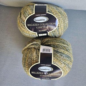 BELLEZZA COLLECTION COSETTA wool blend yarn; 2 skeins