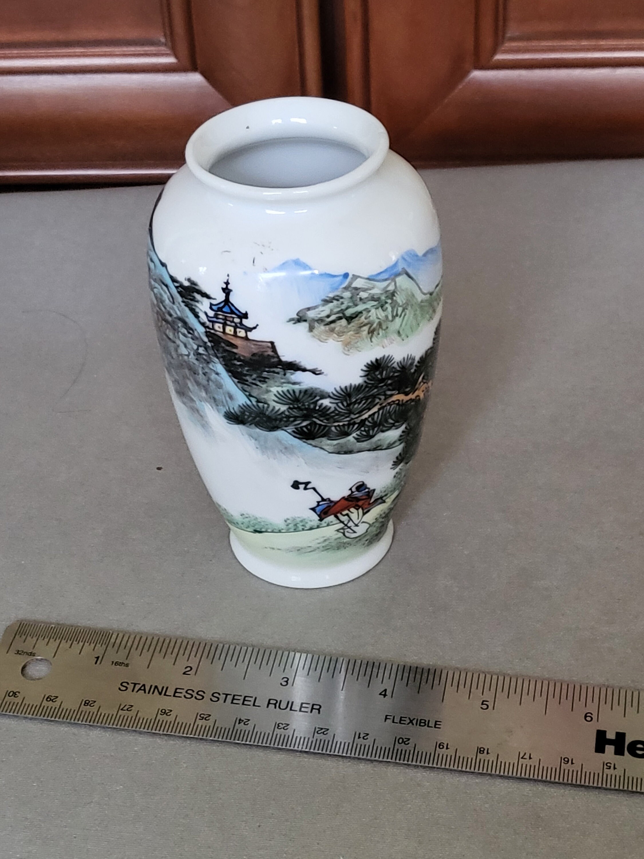 Vintage Chinese Hand Painted Porcelain Vase - Etsy