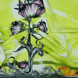 AUTHENTIC Italian designer mix silk cady fabric 120 x 140 sm  Made in Italy