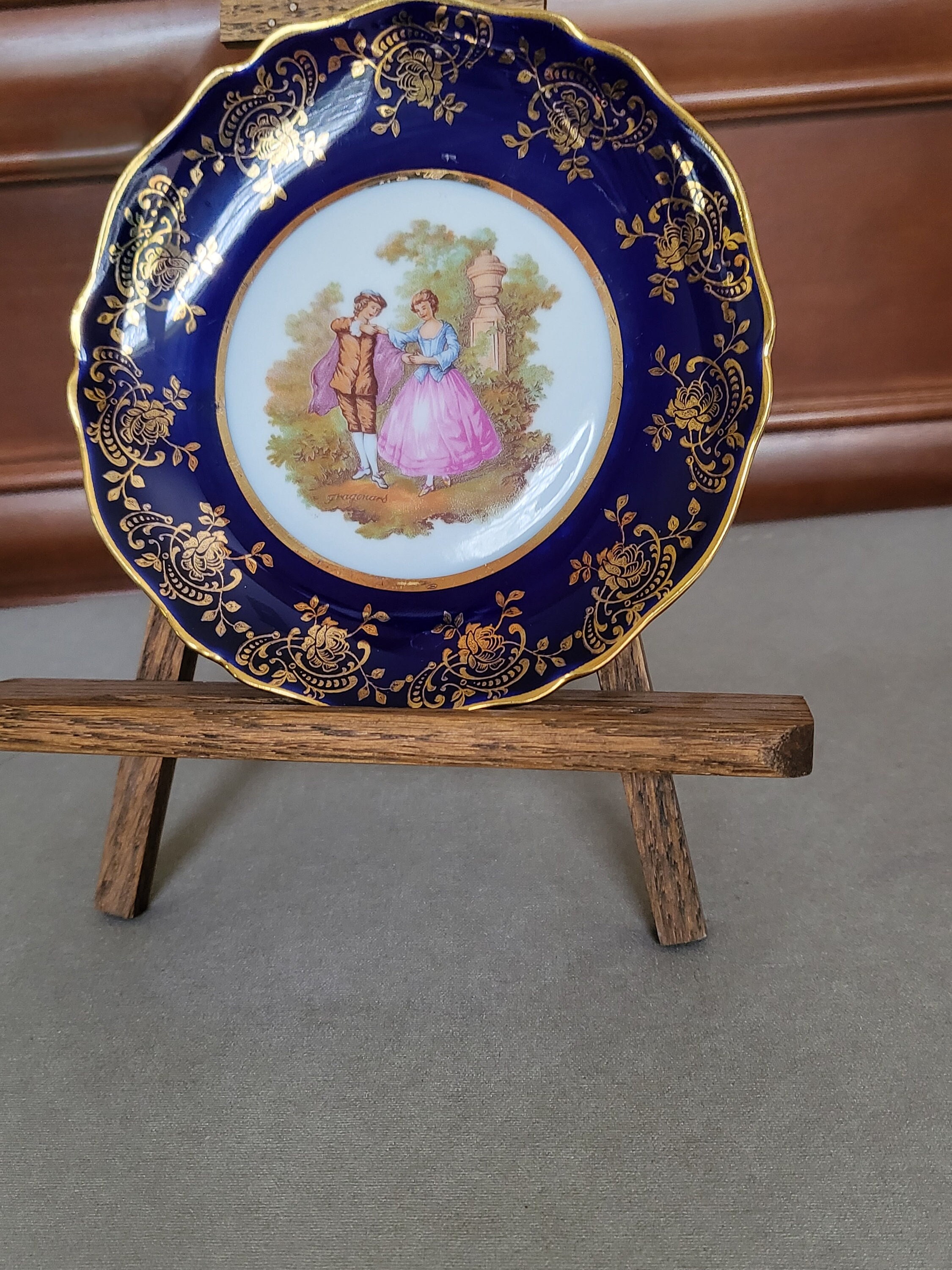 Limoges プレート　フランスアンティーク　セーブル陶器 Elegant Vintage French Limoges Porcelain Small Decorative Plate - Etsy