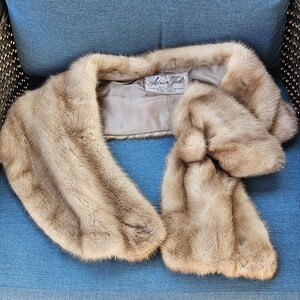 Vintage Adrian Thal Mink Fur Collar Shawl