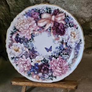 Lena Liu Floral Collector Plate, &quot;Circle of Love&quot; Bradford Exchange 1994